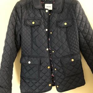 Navy quilted jacket